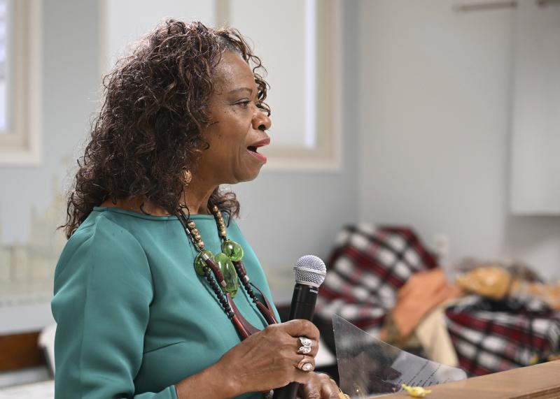 Bernice Swann reads her moving “Poem to the Black Woman.”